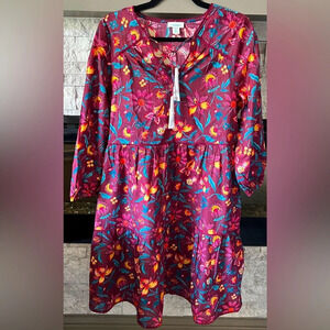 Sundance‎ Eternal size Small long sleeve cotton dress with tiered skirt, NWOT